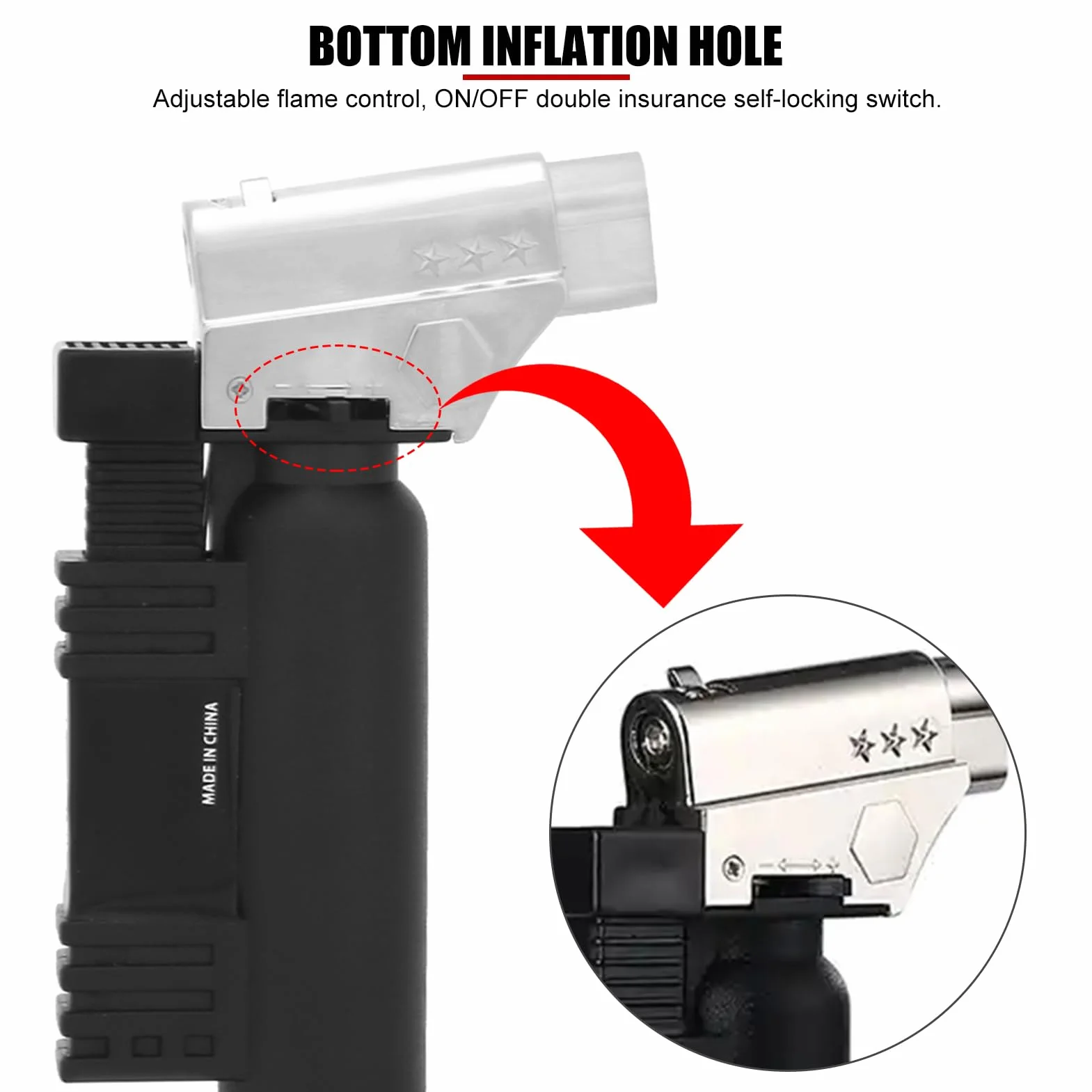 Torcia a fiamma butano 1300℃ 2500℉ saldatore per saldatura metalli elettronici