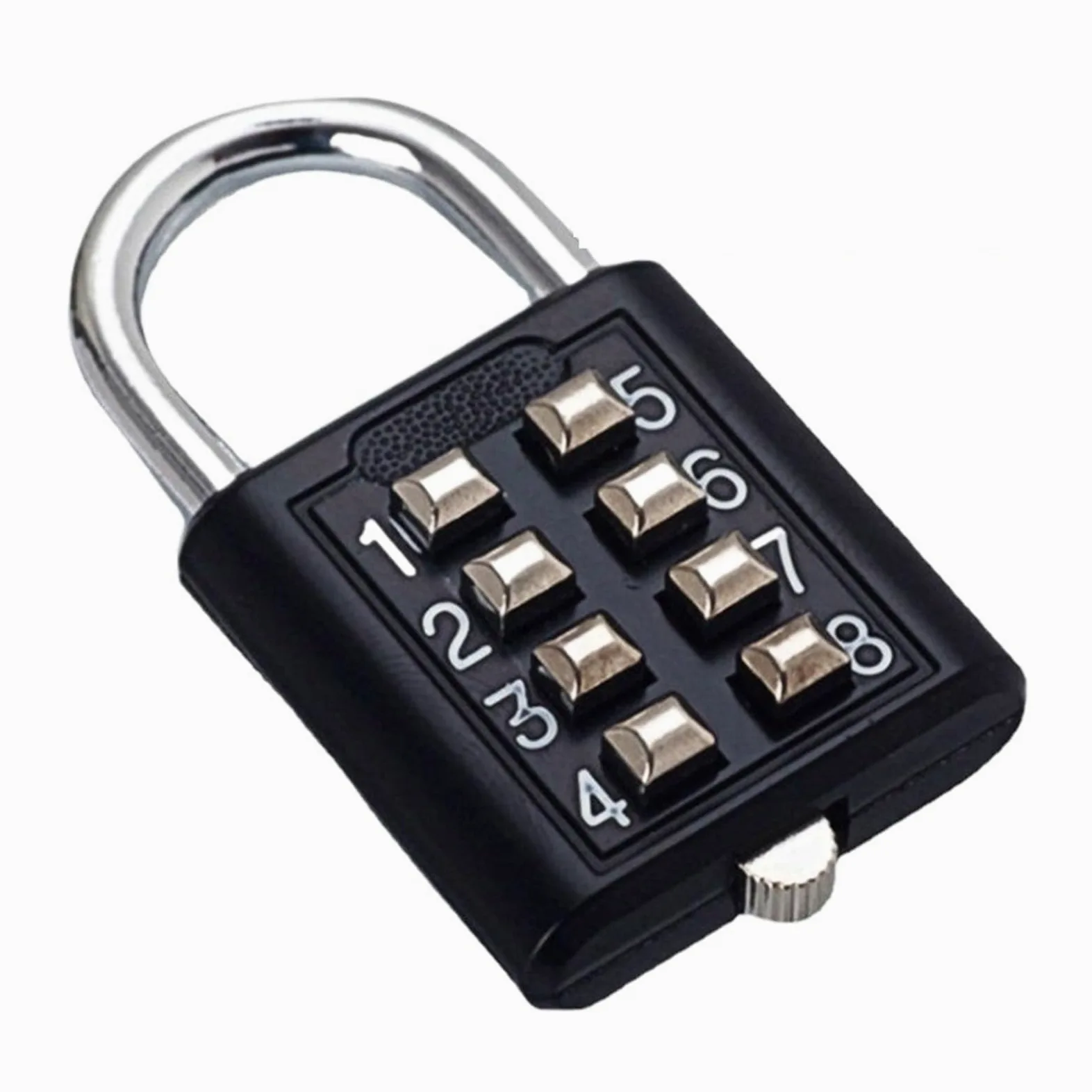 Lucchetto Con Combinazione Lucchetto a combinazione con codice password a 8 cifre Valigia in lega di zinco for bagaglio Codice da viaggio Smart Lock chiave Blocco antifurto