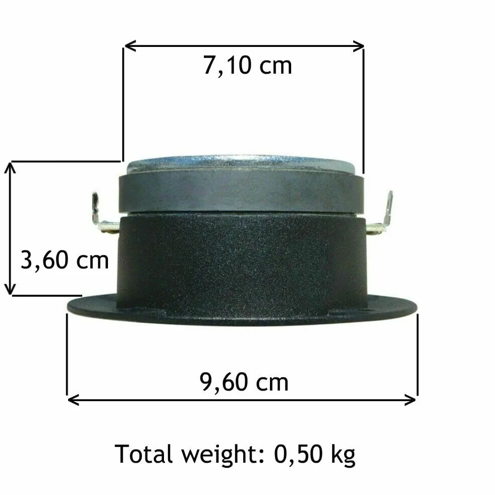 KIT SET PER MASTER AUDIO BST03/8 2 super tweeter di ricambio universali, da 150 watt rms 300 watt max, 9,6 cm di diametro, 8 ohm, per casa, a coppia, alta qualità premium + condensatori omaggio