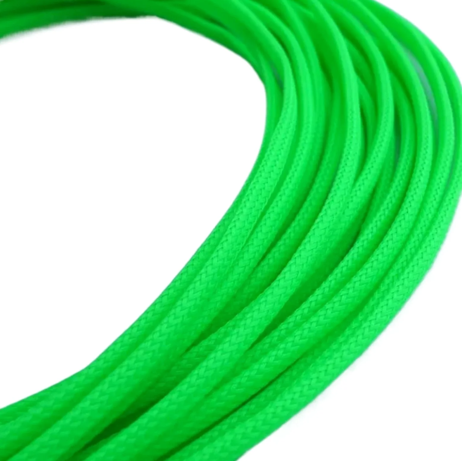 Guaina Cavi 3.0MM 4MM 6MM 8MM 10MM 12MM 16MM Maniche piatte intrecciate espandibili for cavi in ​​pelle di serpente(UV green,16MM,20 Meters)