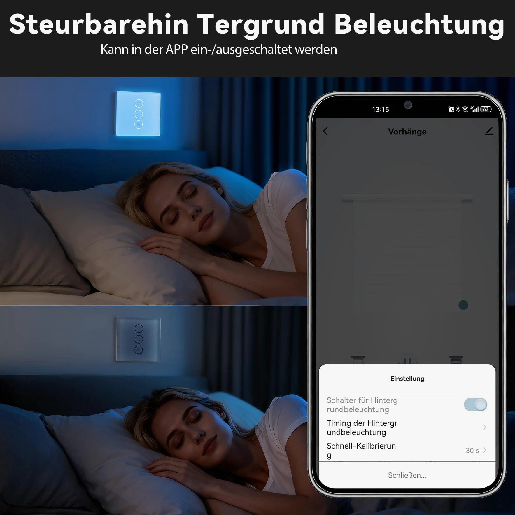 Interruttore per tapparelle WiFi, interruttore per tapparelle da incasso, compatibile con Alexa/Google Home/Smart Life, Wi-Fi per tapparelle necessita di controllo zero
