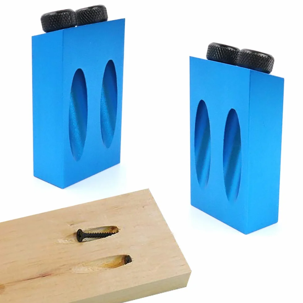 Kit guida trapano per foro tasca 15 gradi, set 7 pezzi per legno