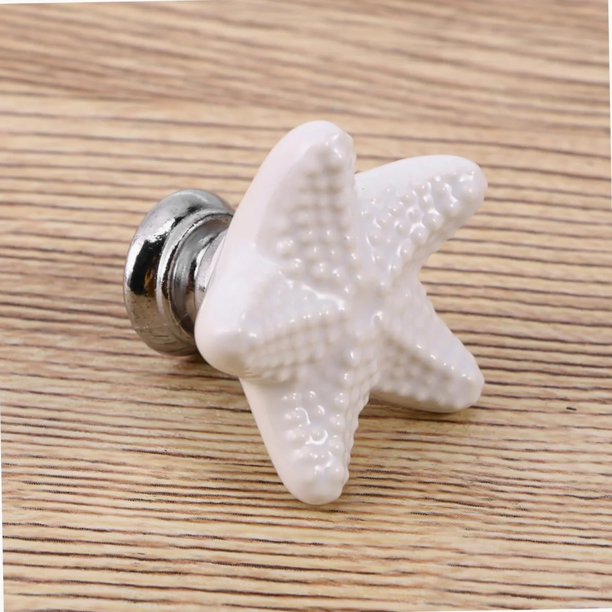 jojofuny 12 Pz Pomello a Stella Manico in Cristallo Pomello Dell'armadio Pomelli Dei Cassetti Manopole Nere Pomoli Per Armadi e Cassetti Bianca Bambino Ceramica Maniglia