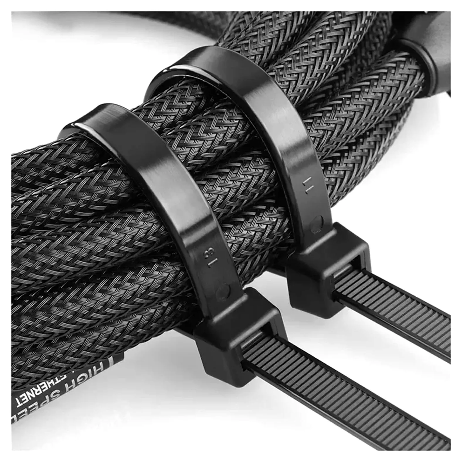 Sgancio Rapido Fascette stringicavo in nylon autobloccanti ad alta resistenza, resistenti alle intemperie for uso domestico, elettrico e industriale(8x500mm)