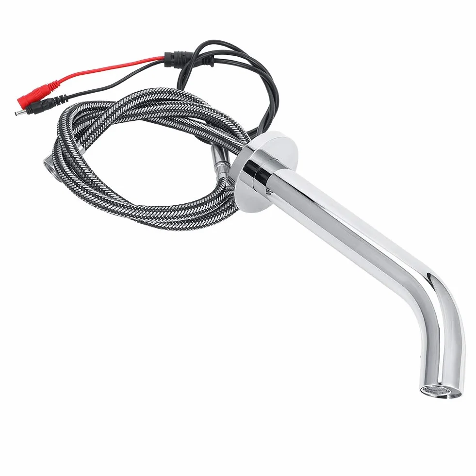 lyrlody Rubinetto del Bagno, Rubinetto del Sensore a Infrarossi a Parete, Materiale in Acciaio Inossidabile, Rubinetto Dell'innesto del Sensore, Adatto per Bagno, Hotel