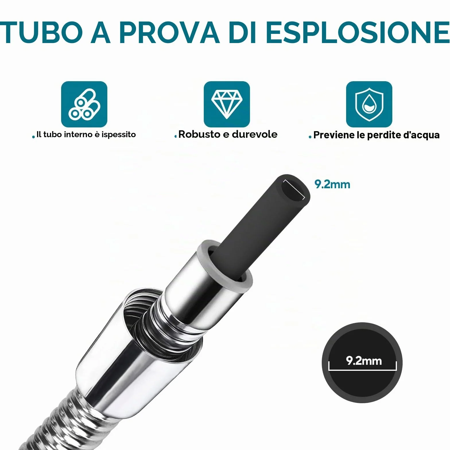 Flessibile Doccia Lungo 4 M Realizzato In Acciaio Inossidabile Tubo Doccia Anti-Attorcigliamento Anti-Esplosione Con Connettore In Ottone Crittografia Tubo Doccia