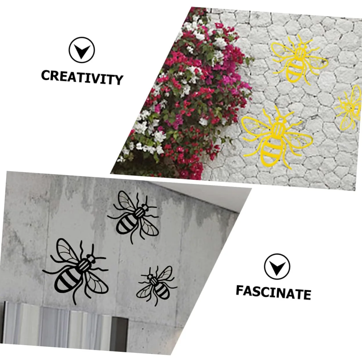 24pezzi Adesivi Decorazioni Autoadesive Set Dorati Facili Installare Su Lisce Come Finestre e Soffitti