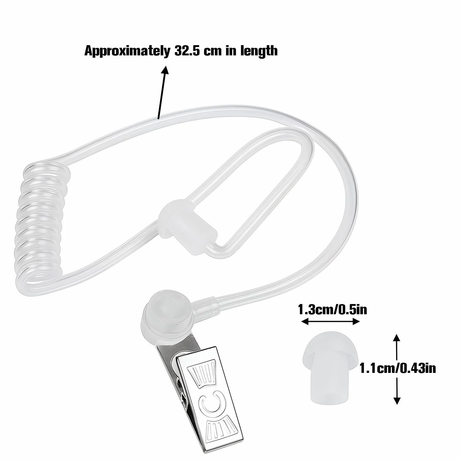 1 PCS Auricolari Walkie Talkie Con Microfono Con Pulsante Ptt, Cuffie Sicurezza Acustiche Invisibili per Radio Bidirezionali, Compatibili Con Radio Ricetrasmittenti, Ideali per Ambienti Rumorosi