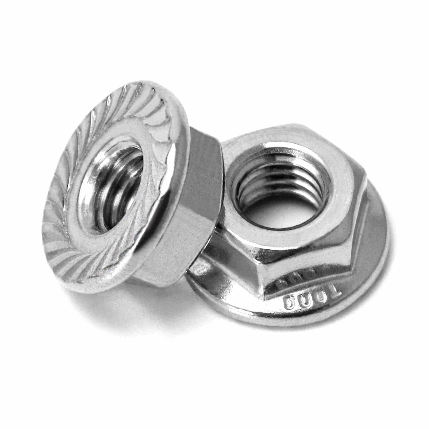 QWORK M6 Dado Flangiato Esagonale, acciaio inossidabile 304, confezione da 50