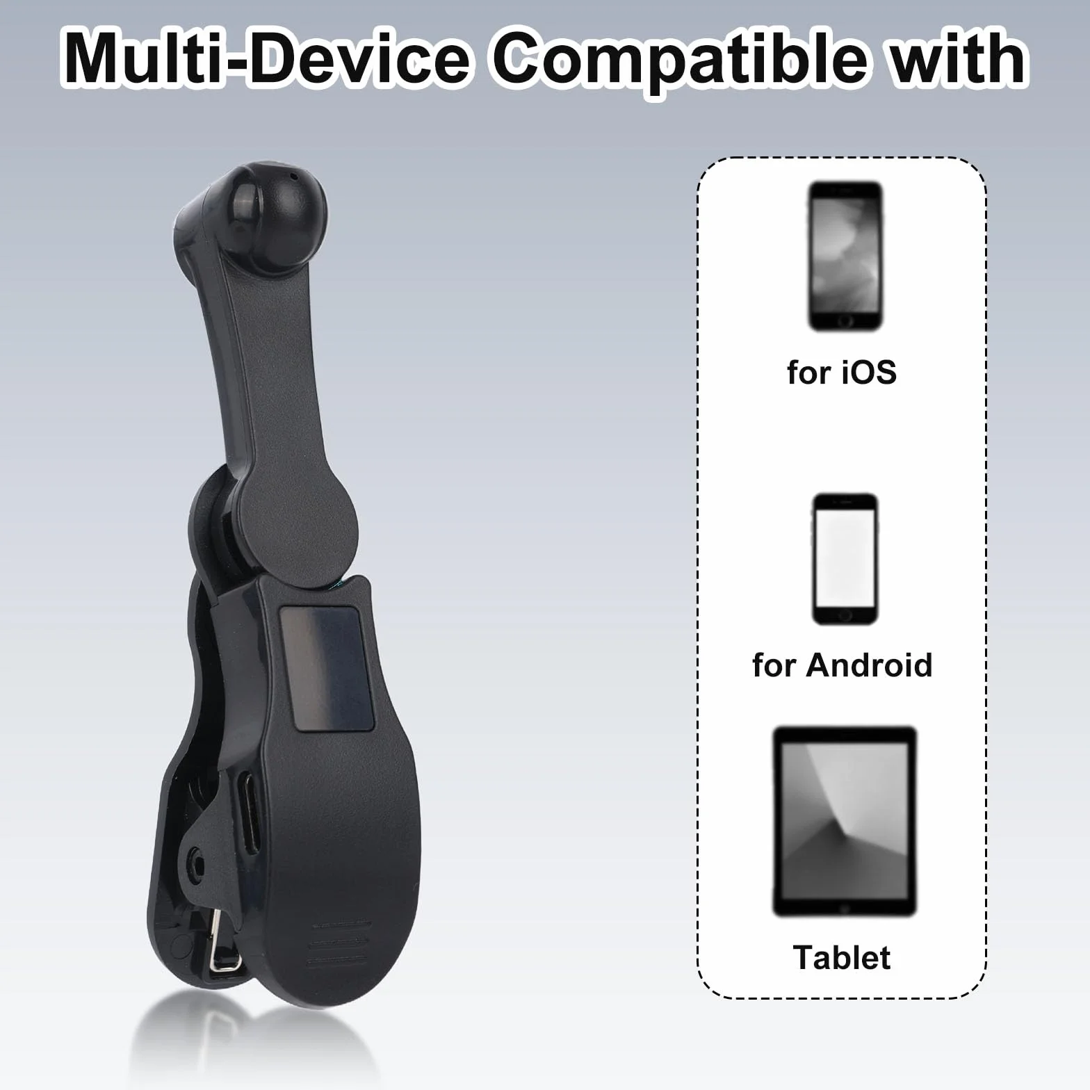 Auto Clicker per Smartphone, Tapper Schermo Telefono a velocità Regolabile con Cavo Dati Dispositivo Auto Tapping 180° Ruotabile per iOS Android Tablet Trasmissione Live Offerta Lampo (Nero)