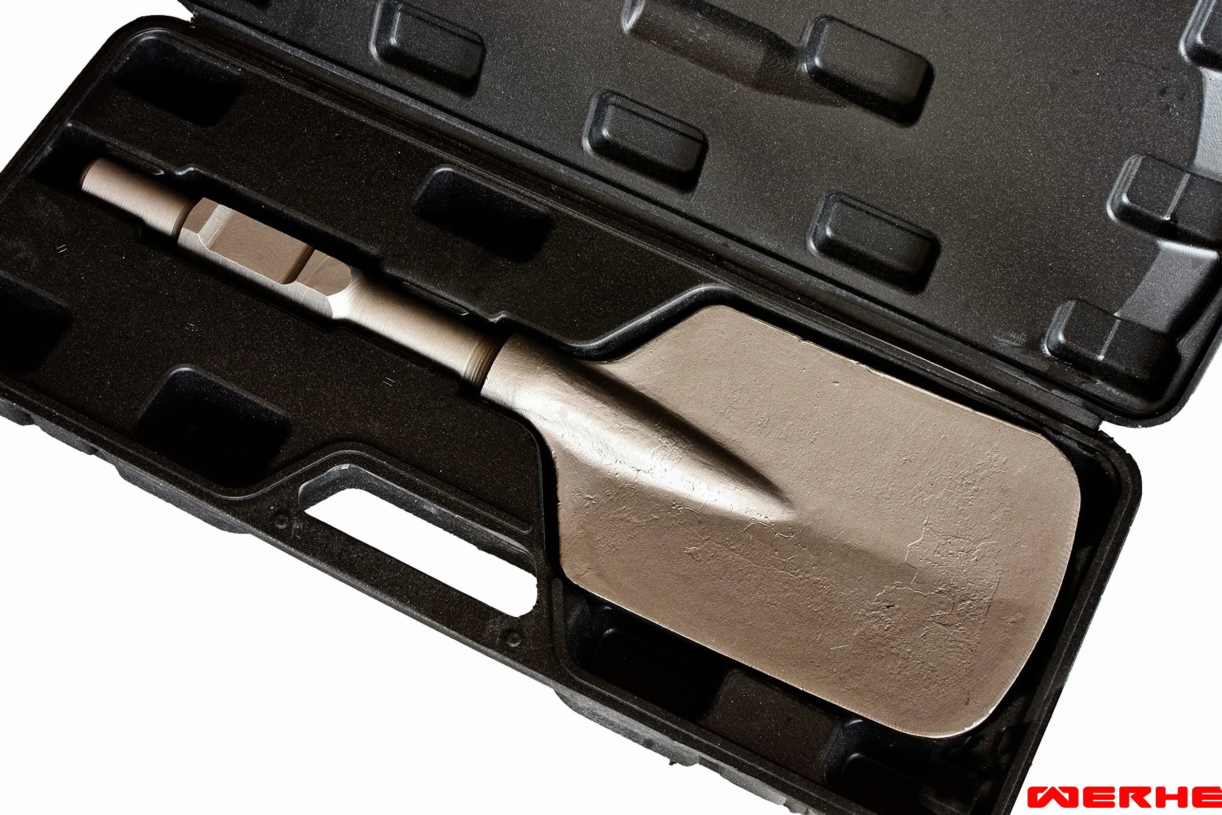 WERHE Professional pala scalpello SDS esadecimale 135 x 410 mm asta esagonale 30 mm do martella demolizione w plastikowym etui