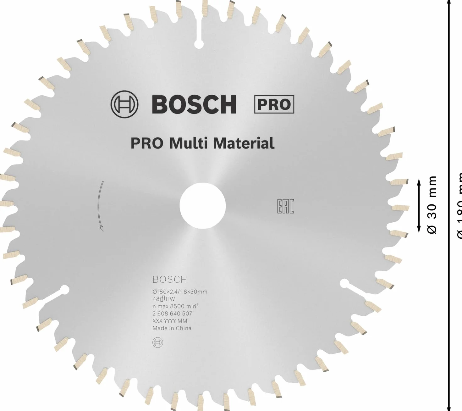 Bosch Lama per sega circolare PRO Multi Material, do aluminium i tworzyw sztucznych