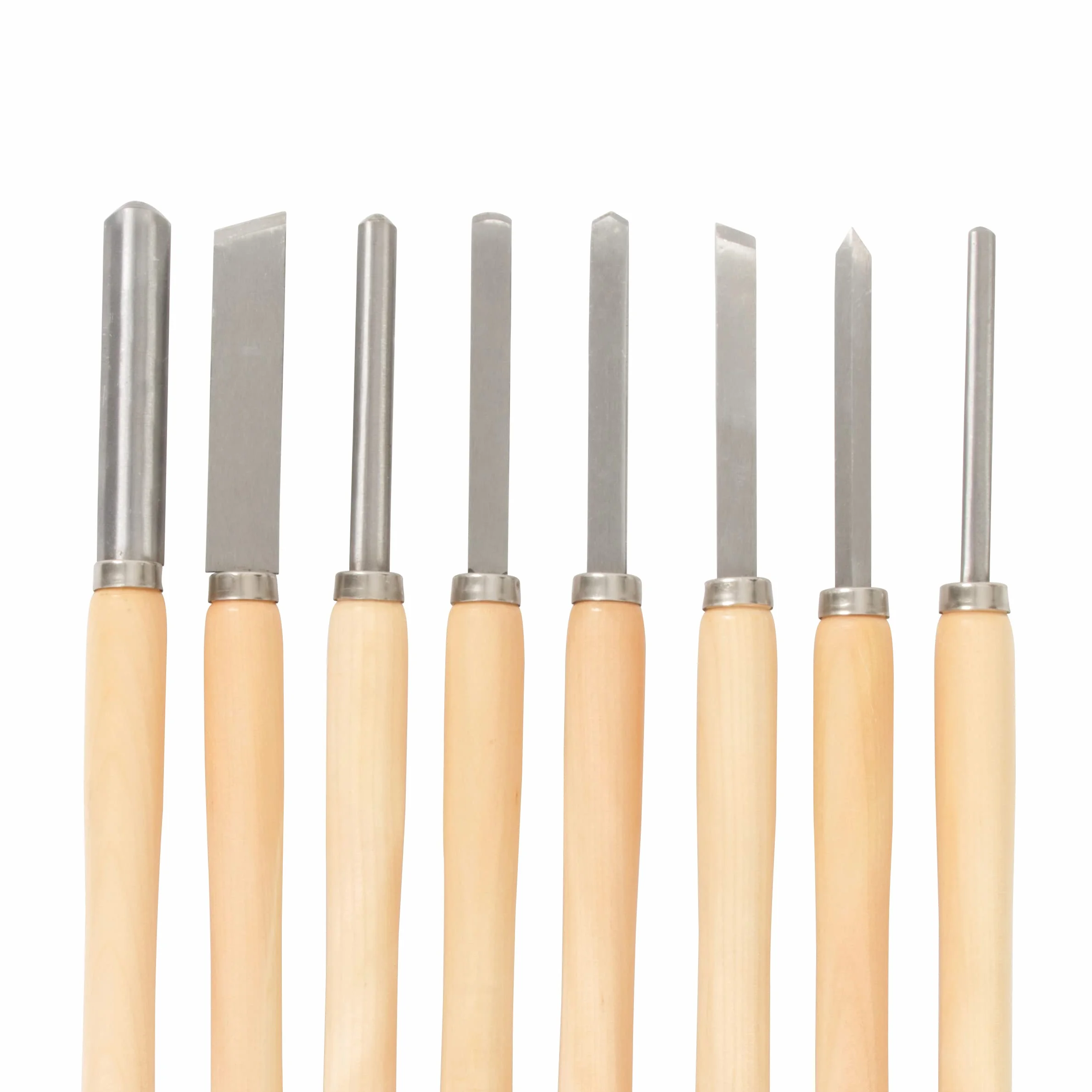 Silverline 303159 Set di Scalpelli per Tornire il Legno, 8 Pezzi, Beige