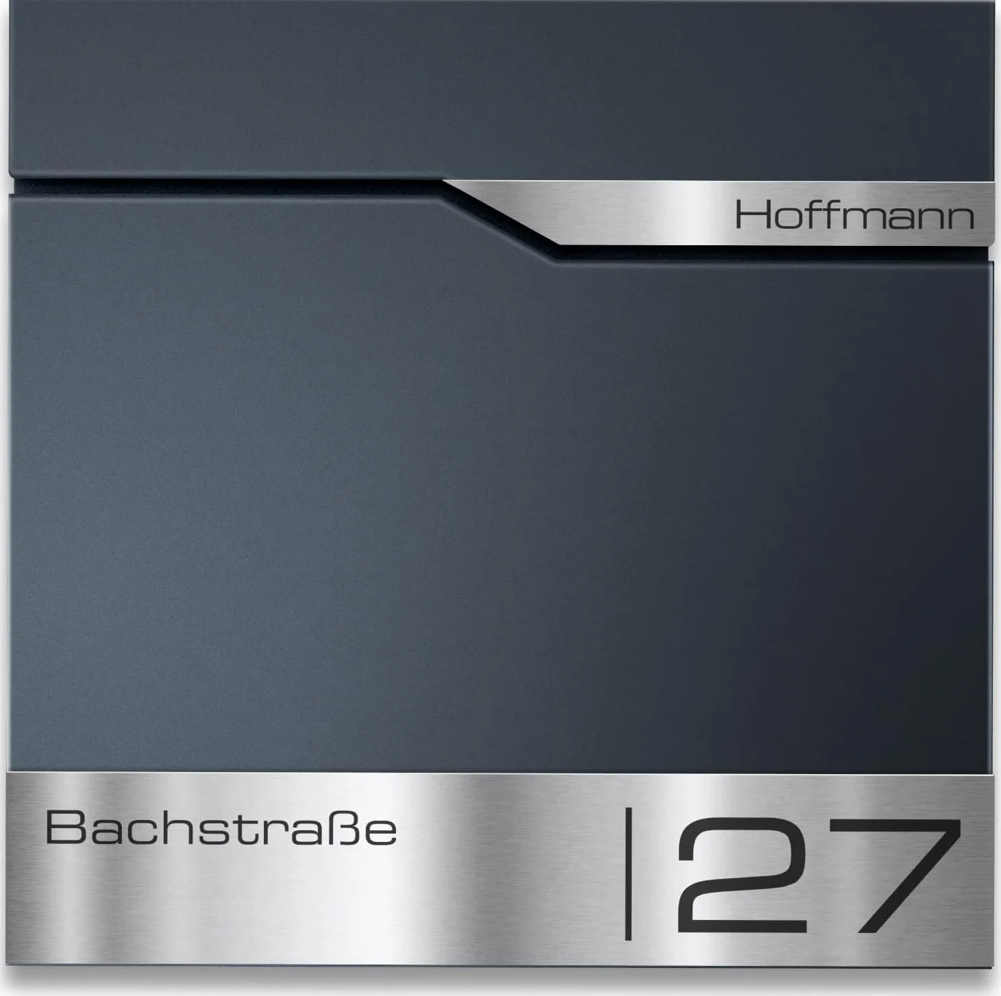 Metzler Moderna Cassetta Postale Con Portagiornale Antracite RAL 7016, Acciaio Inossidabile V2A, Da Parete