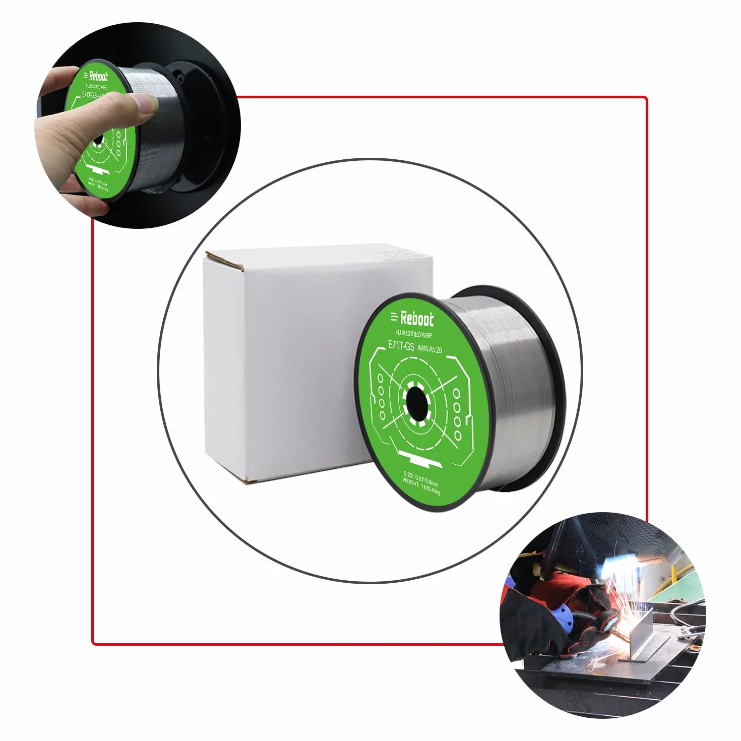 Reboot Filo MIG 0.8mm 0.5kg E71T-GS FCAW drut spawalniczy