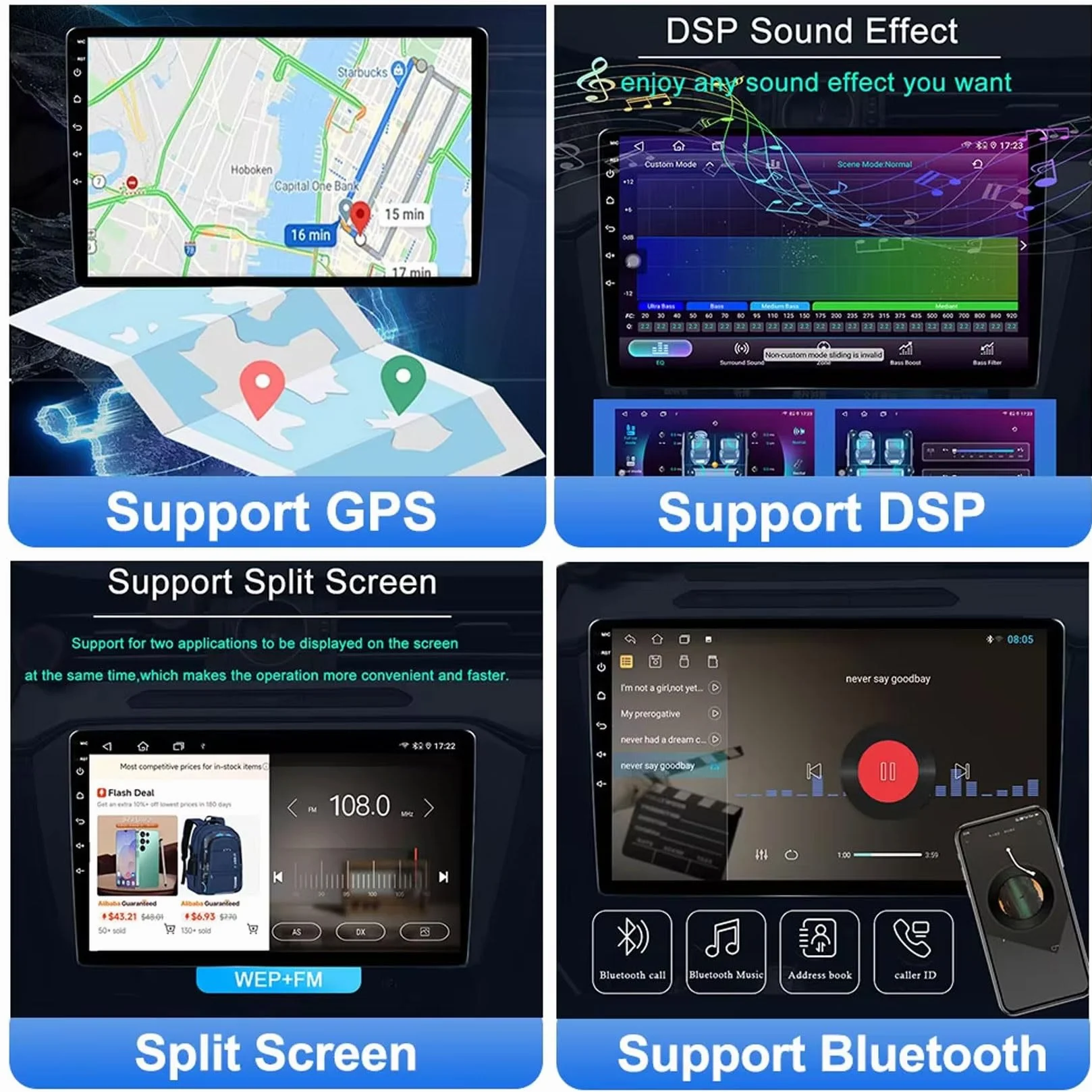 9 Pollici Android 14 Autoradio 2 Din per BMW Mini Cooper S R50 R52 R53 2004-2007 con Carplay Android Auto Senza Fili Bluetooth Stereo Auto Vista Posteriore in Diretta,con Comandi al volante/Mic(P3 WIF