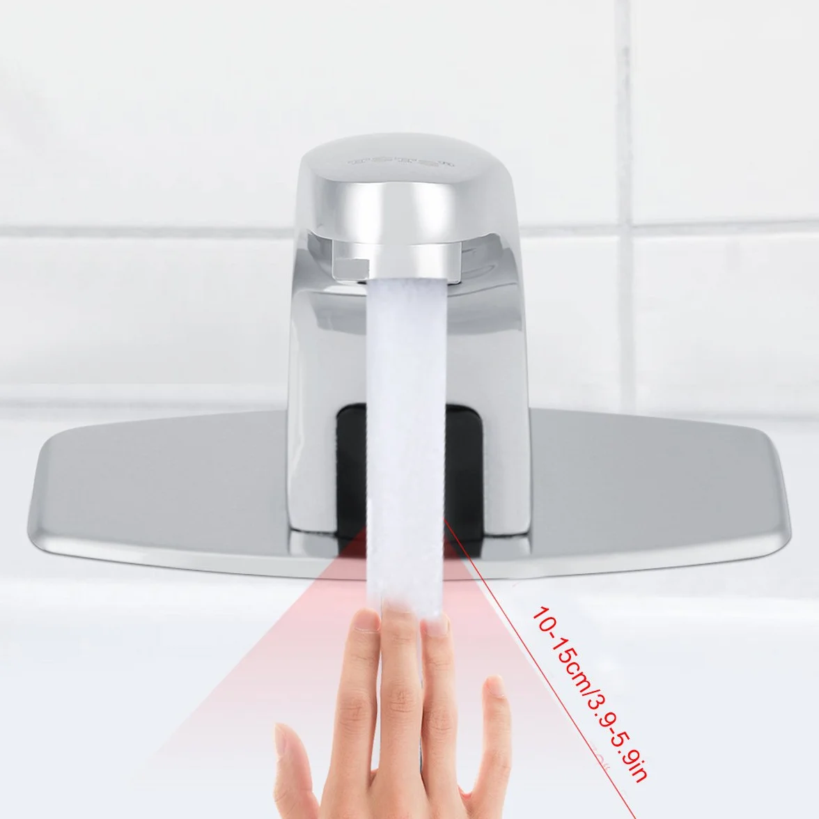 Yosoo Rubinetto automatico con sensore a infrarossi in lega di zinco per lavello cucina bagno