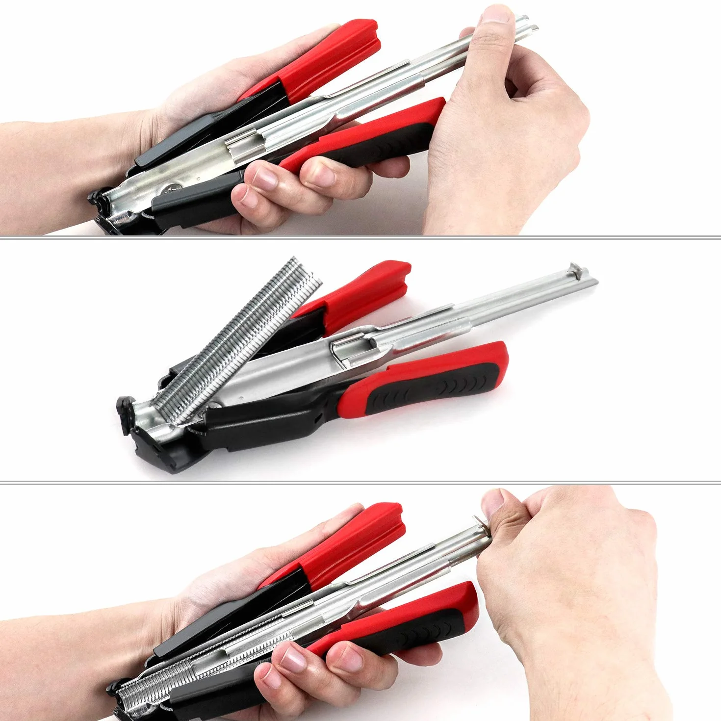 QWORK Pinza Sparachiodi Hog Ring Pistola C clip per Gabbie Cuscini Auto 2500pz