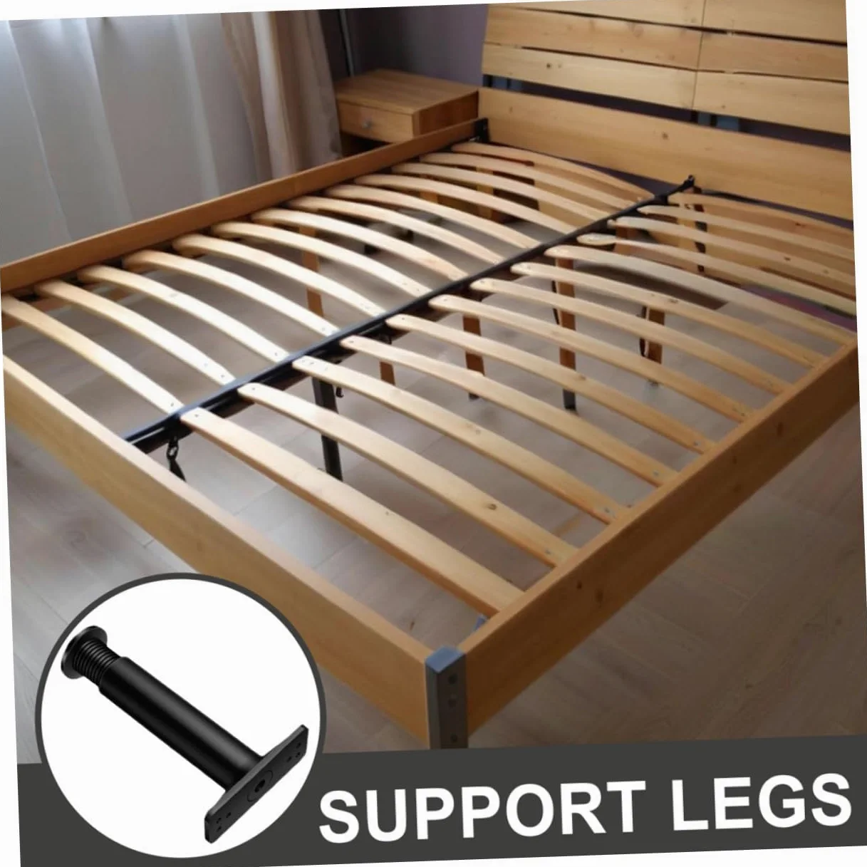 Operitacx 4pezzi Piedi Gambe Regolabili Per Telaio Letto Supporto Telaio Letto Gambe Di Ricambio Per