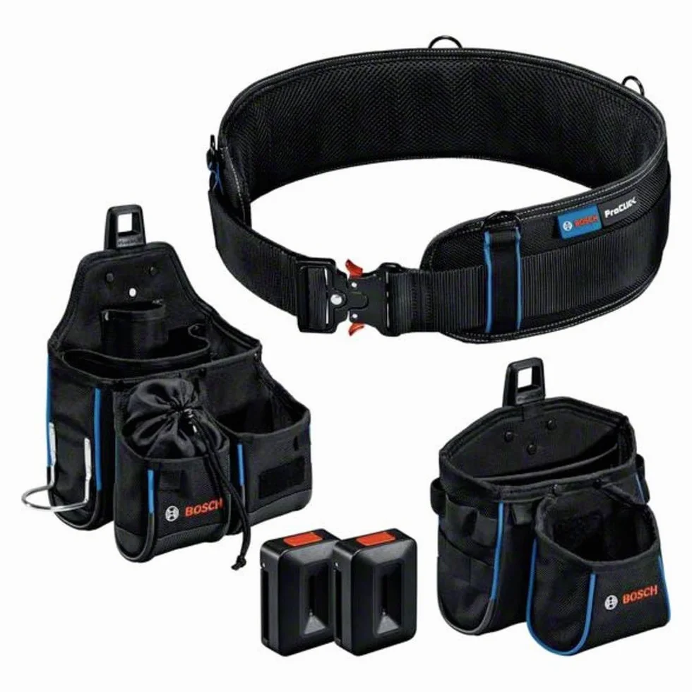 Bosch Professional Proclick Set Cintura Porta Attrezzi S/M con Tasca GWT 4, Tasca GWT 2, 2 Holder