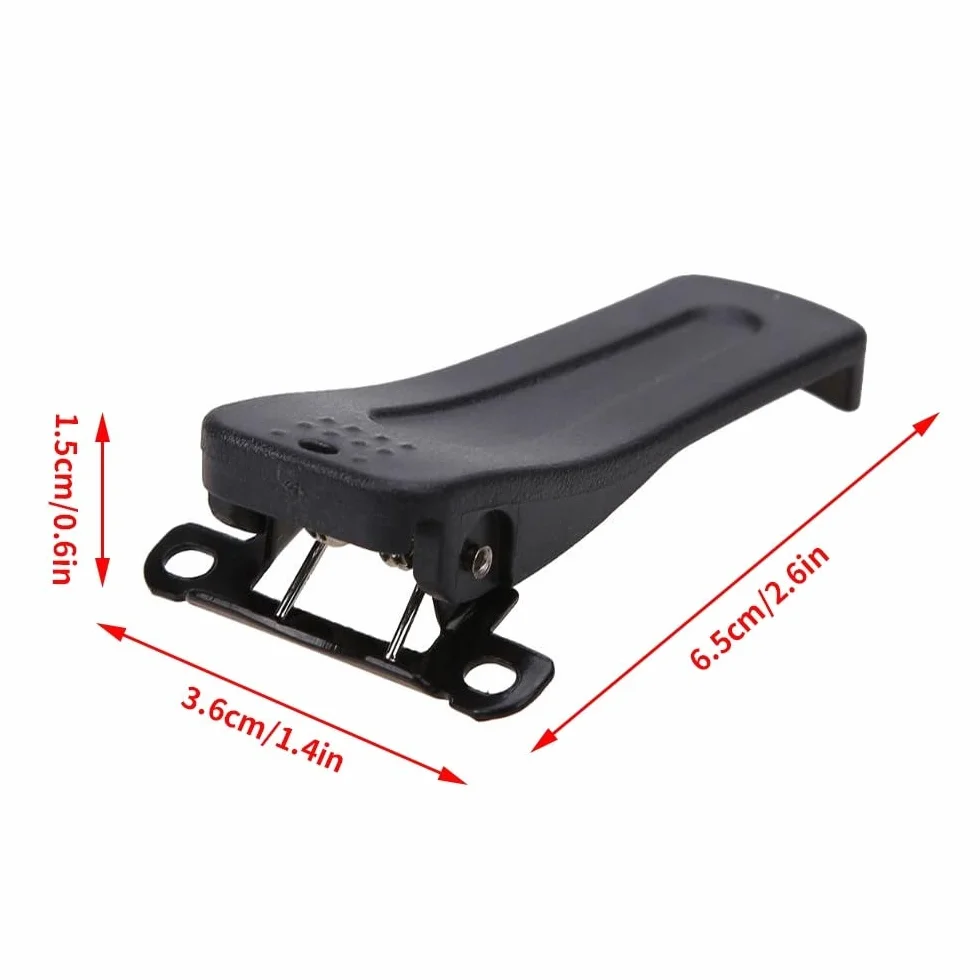 DONGKER Clip Cintura,10 Pezzi Morsetto Cinture in PVC Walkie Talkie Clip W/20 Vite per Radio Bidirezionale