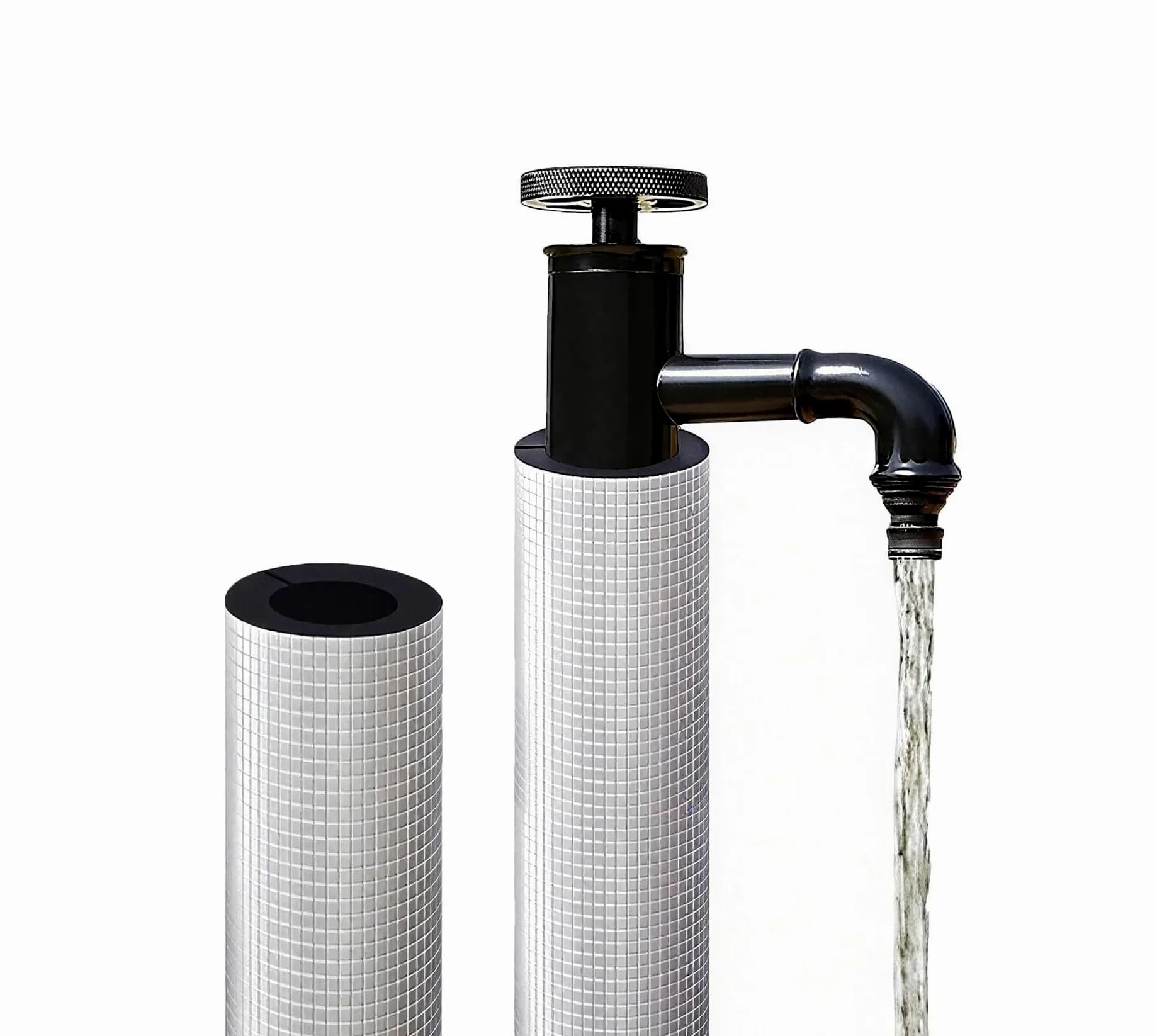 Tubo isolante per tubi in schiuma autoadesiva ad alta densità da 1,9 cm a 10,2 cm ID - Copertura per tubi ignifuga e impermeabile (ID 2-1/2 ″xT 1-1/5 ″)