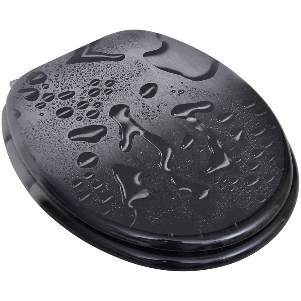 Set di 2 sedili anteriori per WC con coperchi in MDF a goccia d'acqua 02_0002952