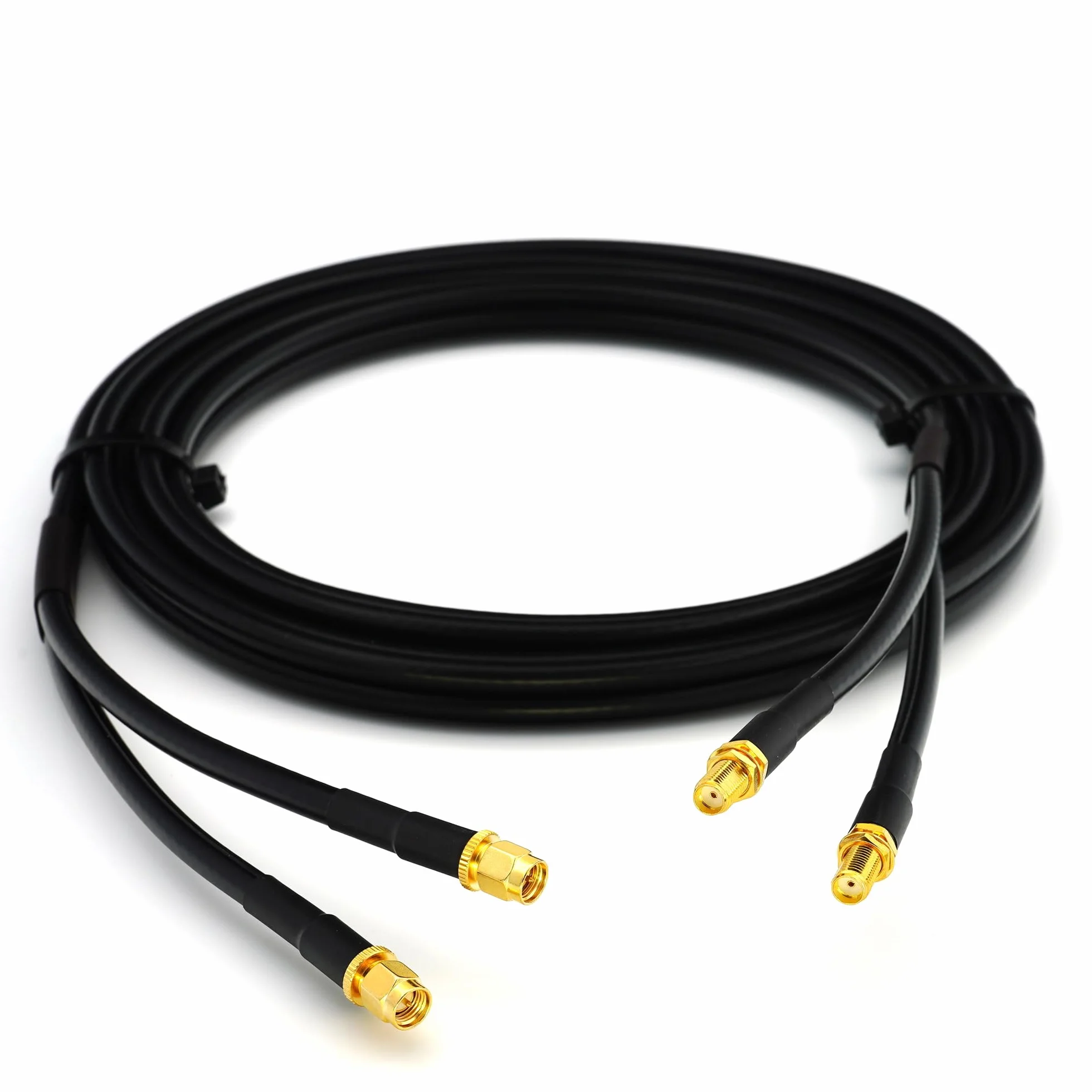 2m SMA Maschio a SMA Femmina Cavo Coassiale Doppio — Twin HF-240 (equivalente a LMR 240) prolunga per LTE Antenna esterna 4G 5G 6G Modem Amplificatore GSM Router WIFI Ripetitore cellulare