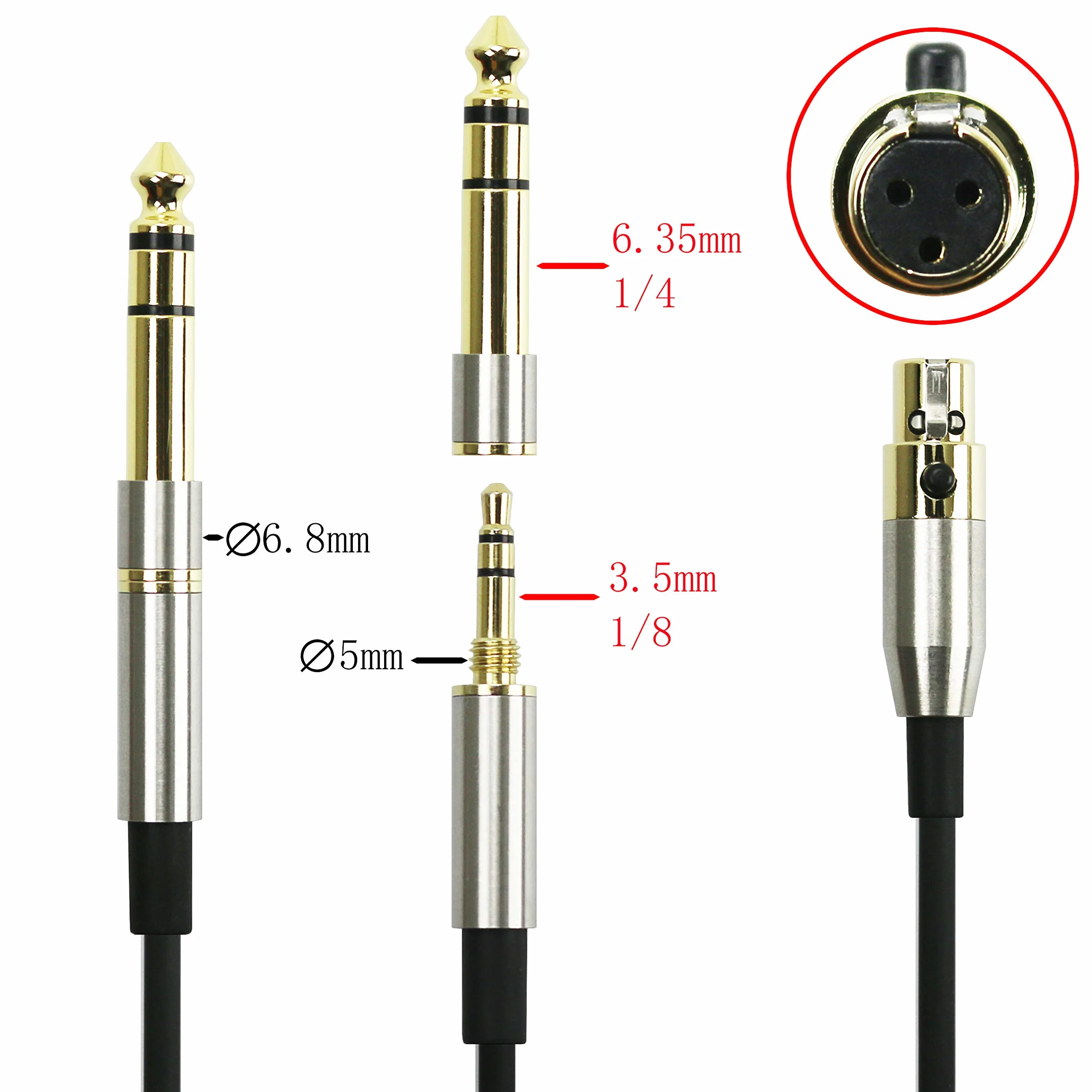 Cavo di aggiornamento audio di ricambio compatibile con AKG K240, K240S, K240MK II, Q701, K702, K141, K171, K181, K271s, K271 MKII, M220, Pioneer HDJ-2000, cuffie da 1,2 metri