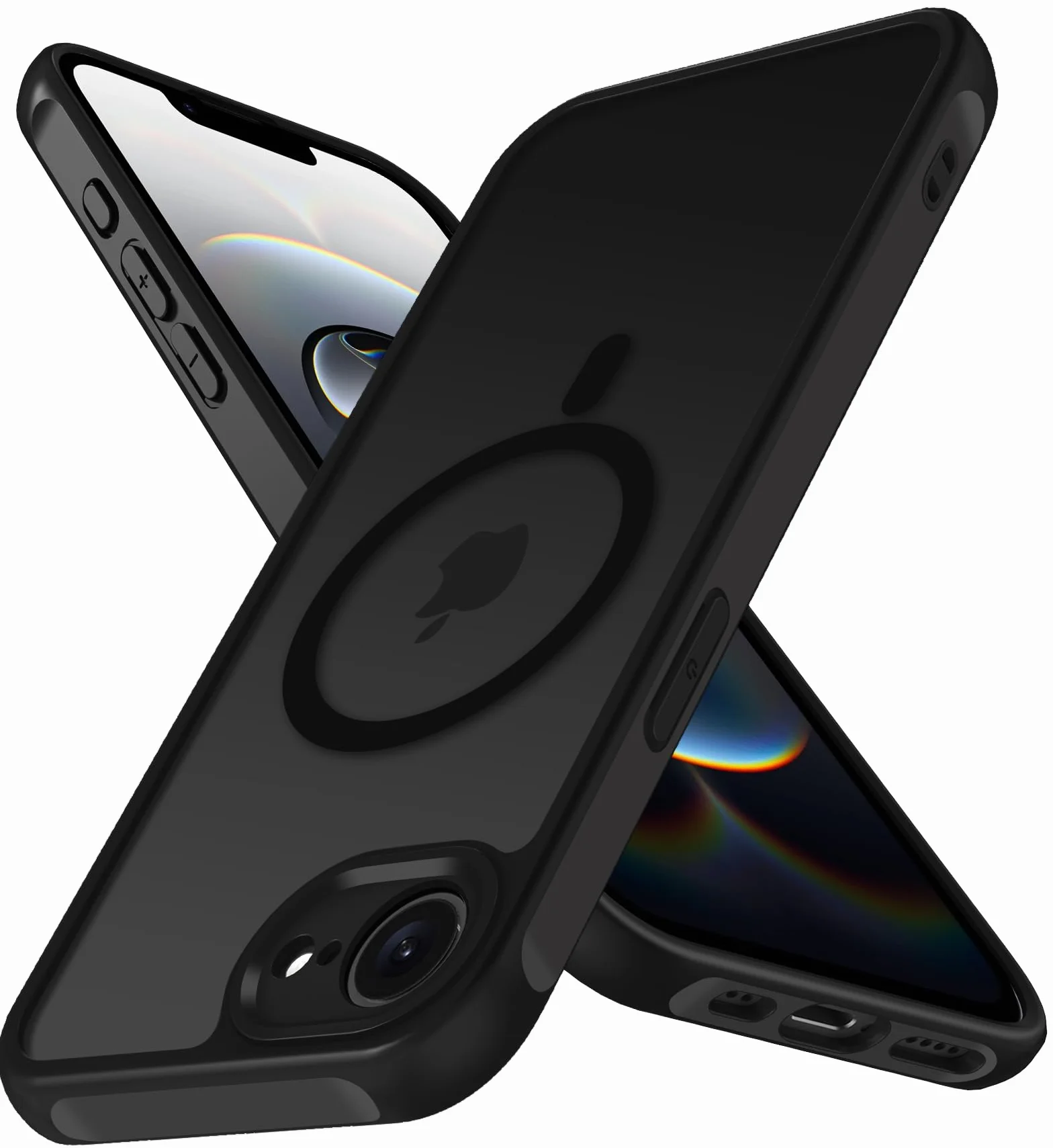iVoler Cover Magnetica per iPhone 17e / iPhone 16e, [Compatibile con MagSafe] [Protezione Antiurto di Grado Militare] Custodia Anti-graffi Traslucida Opaca Posteriore Sottile Case, Nero