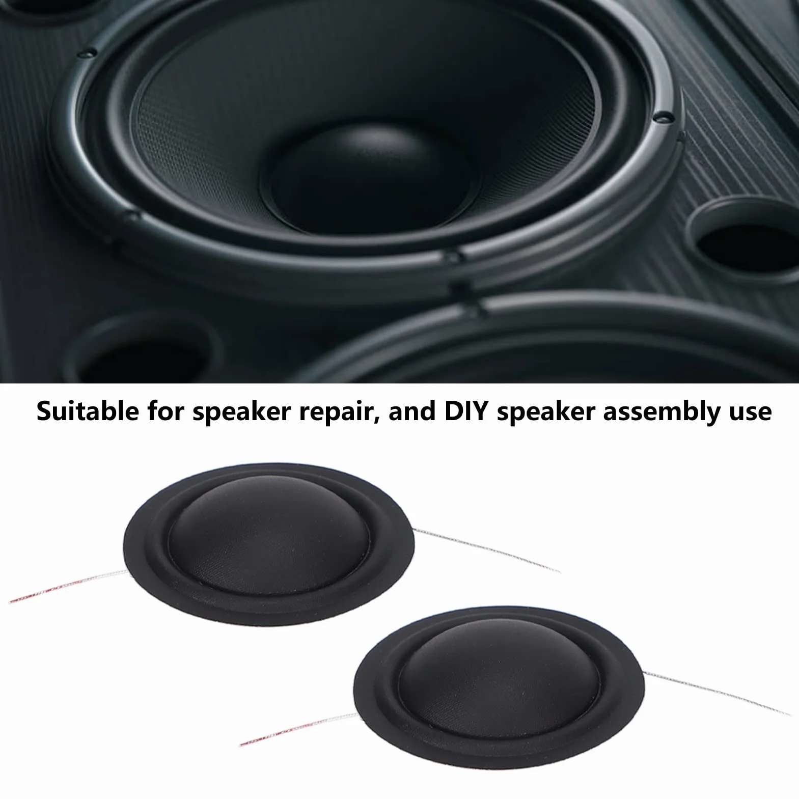 Annadue 2Pcs 25mm Tweeter Bobina Vocale, Pellicola di Seta per Dome Film, Sostituzione Fai da Te per Parti di Riparazione di Altoparlanti