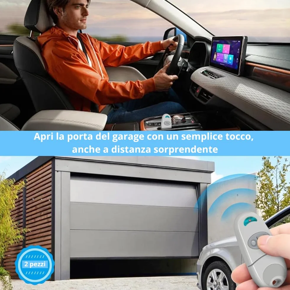 Telecomando Cancello Universale 433,92MHz 2 Canali Compatibile Top 432EE 432EV 432NA 432A 432M 432S T432