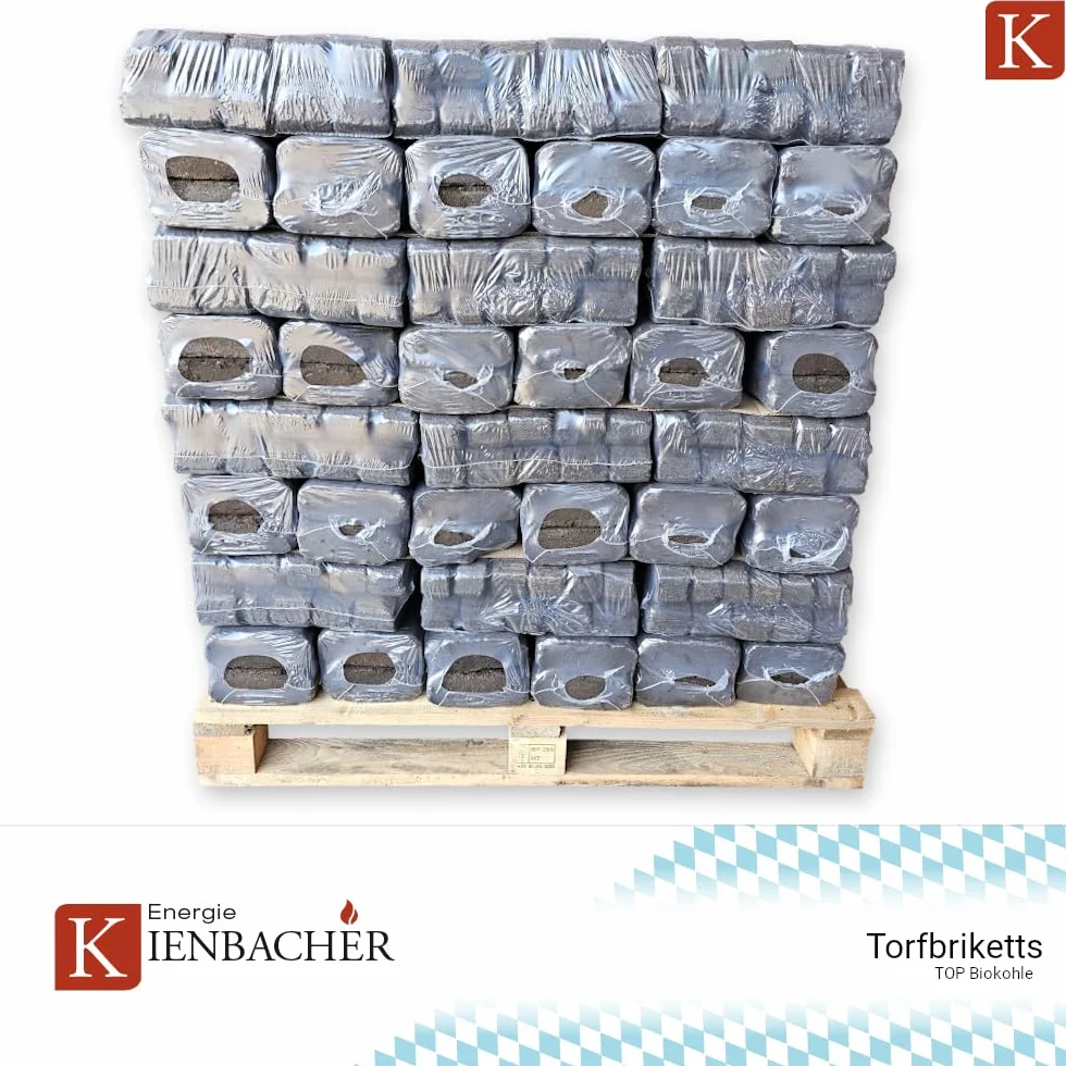 Pallet di bricchette di torba e carbone naturale Kienbacher 1000 kg