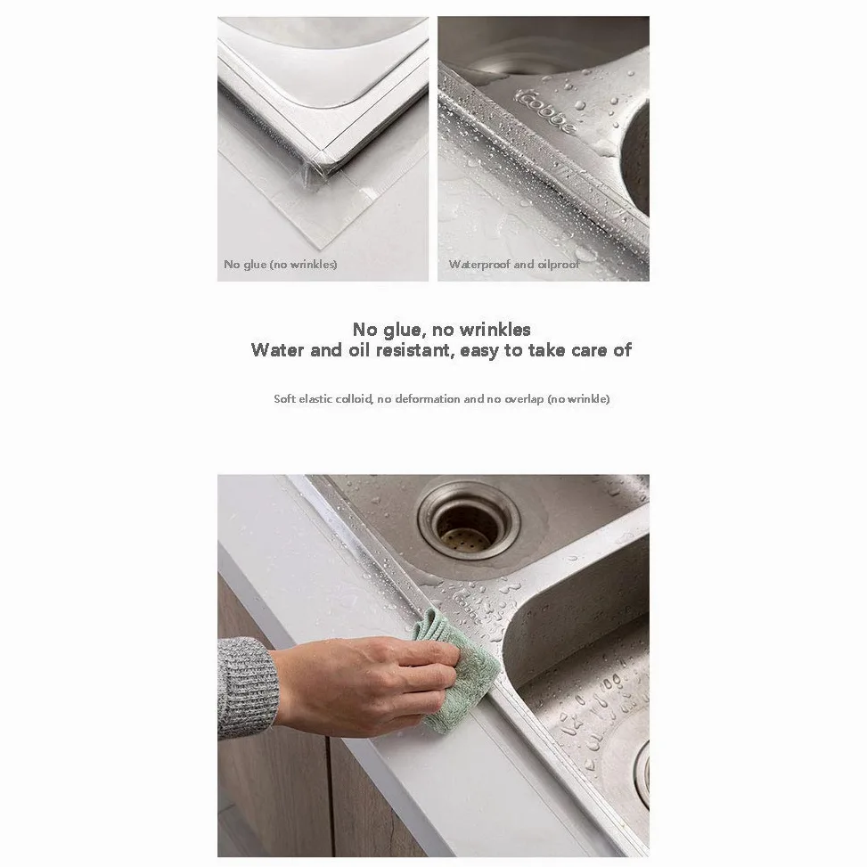 Vasca da Bagno Caulk Striscia di Nastro Sigillante, Striscia Sigillante per Nastro Adesivo per Bagno e Cucina, Striscia Adesiva per Mastice per Bagno, Cucina, WC, Angolo Parete, 4 Pezzi,5cmx10m