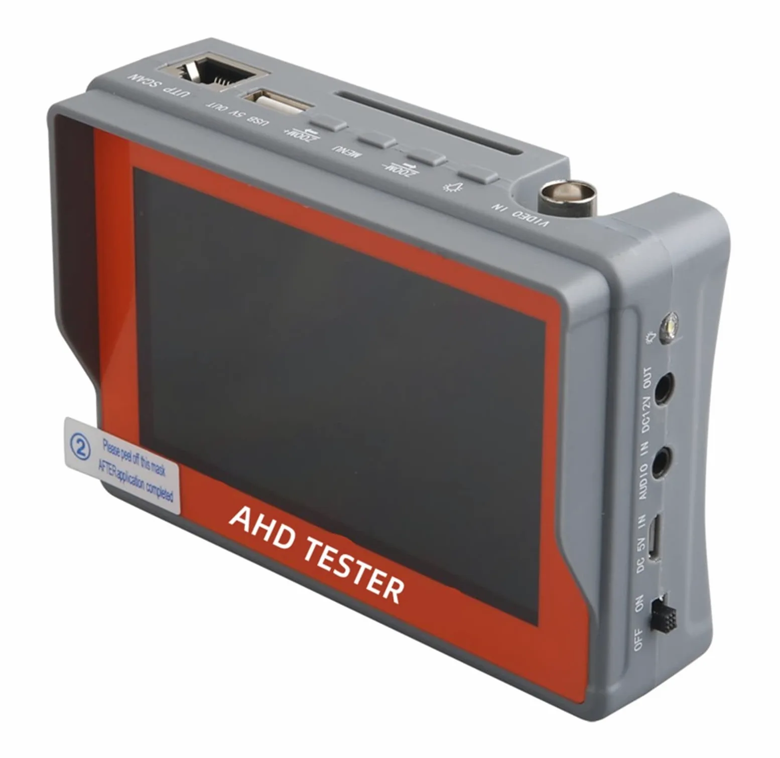 Tester CCTV, Tester CCTV 2 in 1 da 4,3 pollici, tester for telecamera IP polso portatile, for analogica AHD, supporto PAL/NTSC, uscita DC12V