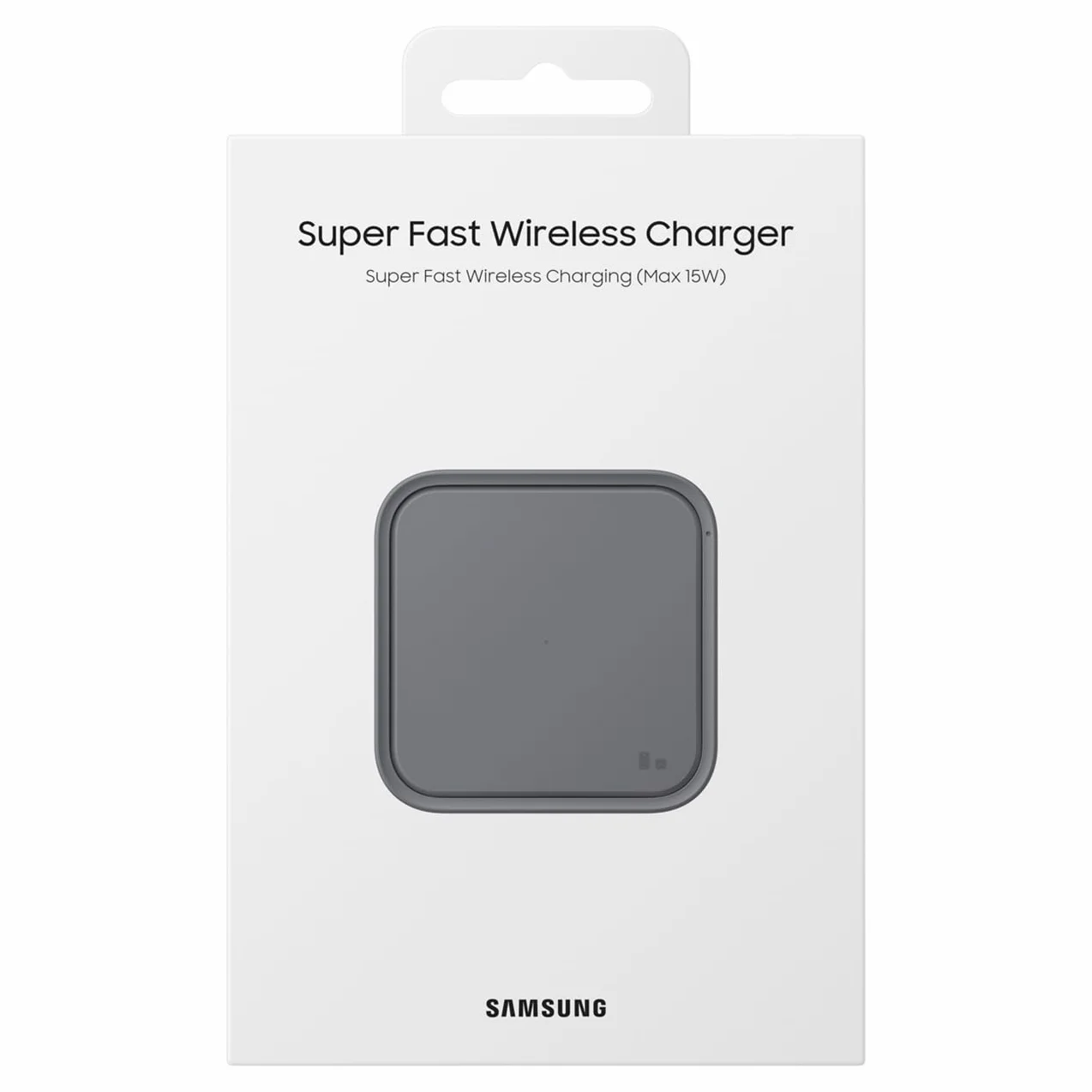 Samsung Wireless Charger Single 15W Fast Charging 2.0, Grigio Scuro