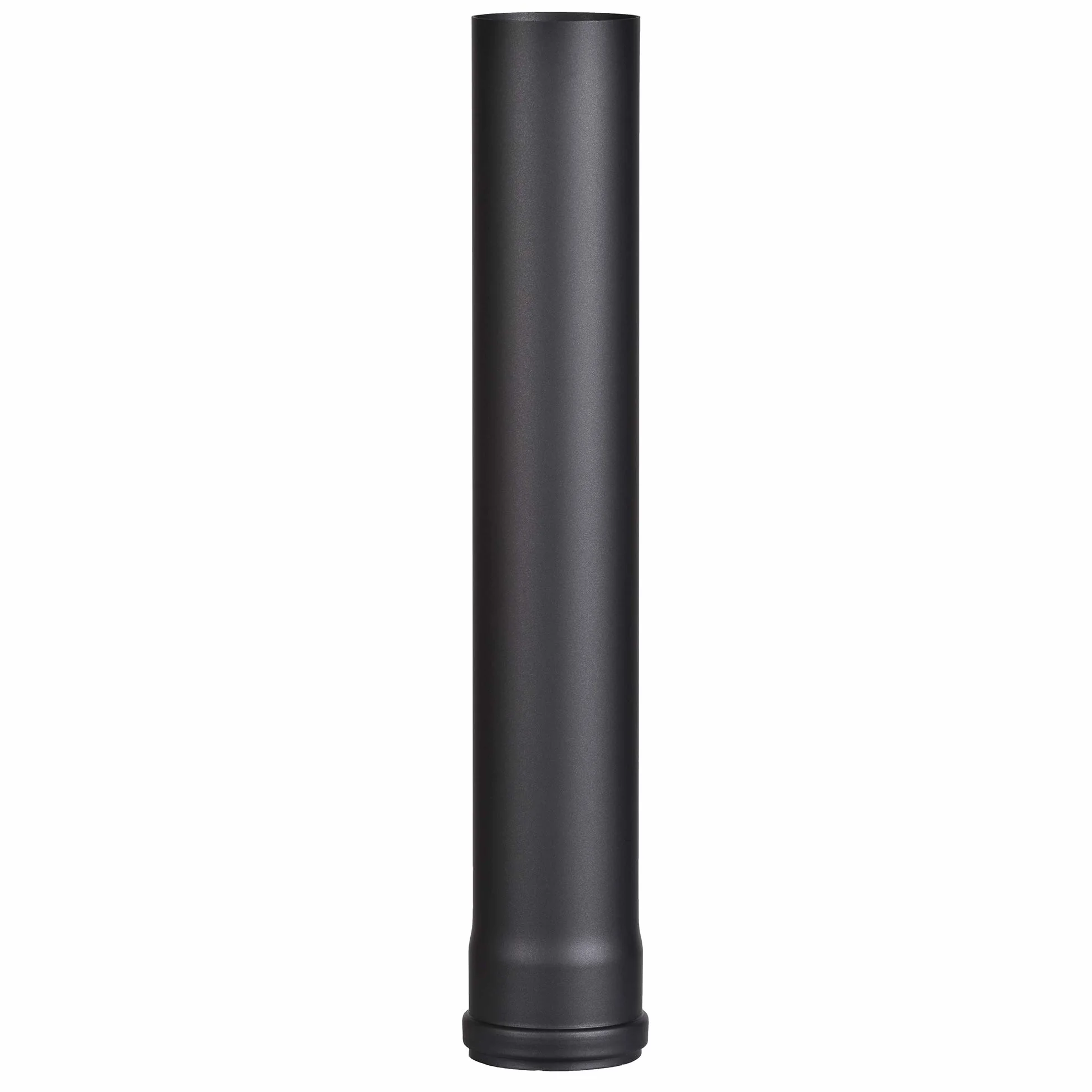 FIREFIX Tubo a pellet R80/5 in acciaio spesso 1,2 mm, diametro 80 mm, per stufe a pellet e camini a pellet, Senotherm, nero, lunghezza 500 mm