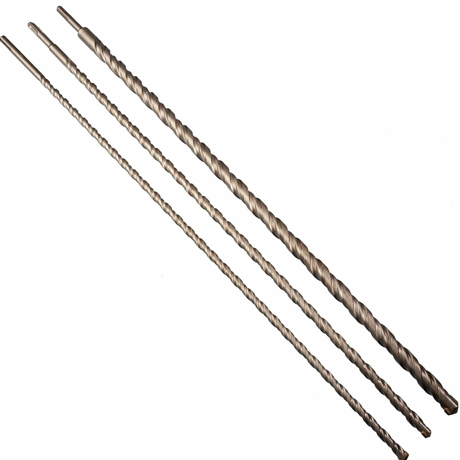 Punte SDS Plus Lunghe 100 cm Ø 12 16 24 mm – Set 3 Punte per Trapano Tassellatore e Demolitore