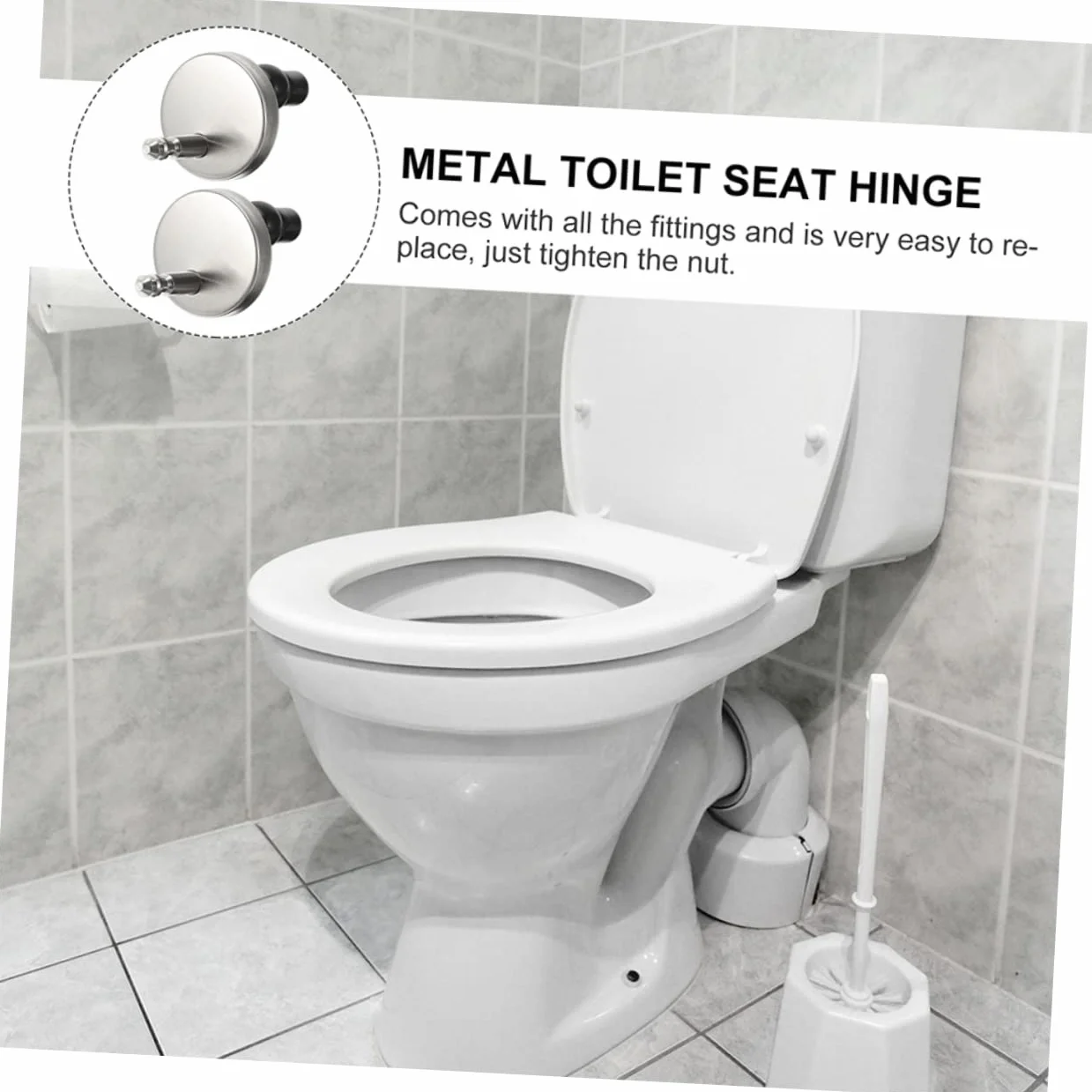 Set 4 Pezzi Bulloni e Dadi di Fissaggio in Acciaio Inox per Sedile Wc, Raccordi a Sgancio Rapido