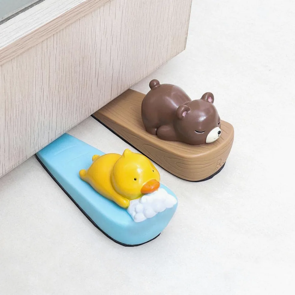 Fermaporta a forma di animale, in PVC, a forma di gatto.