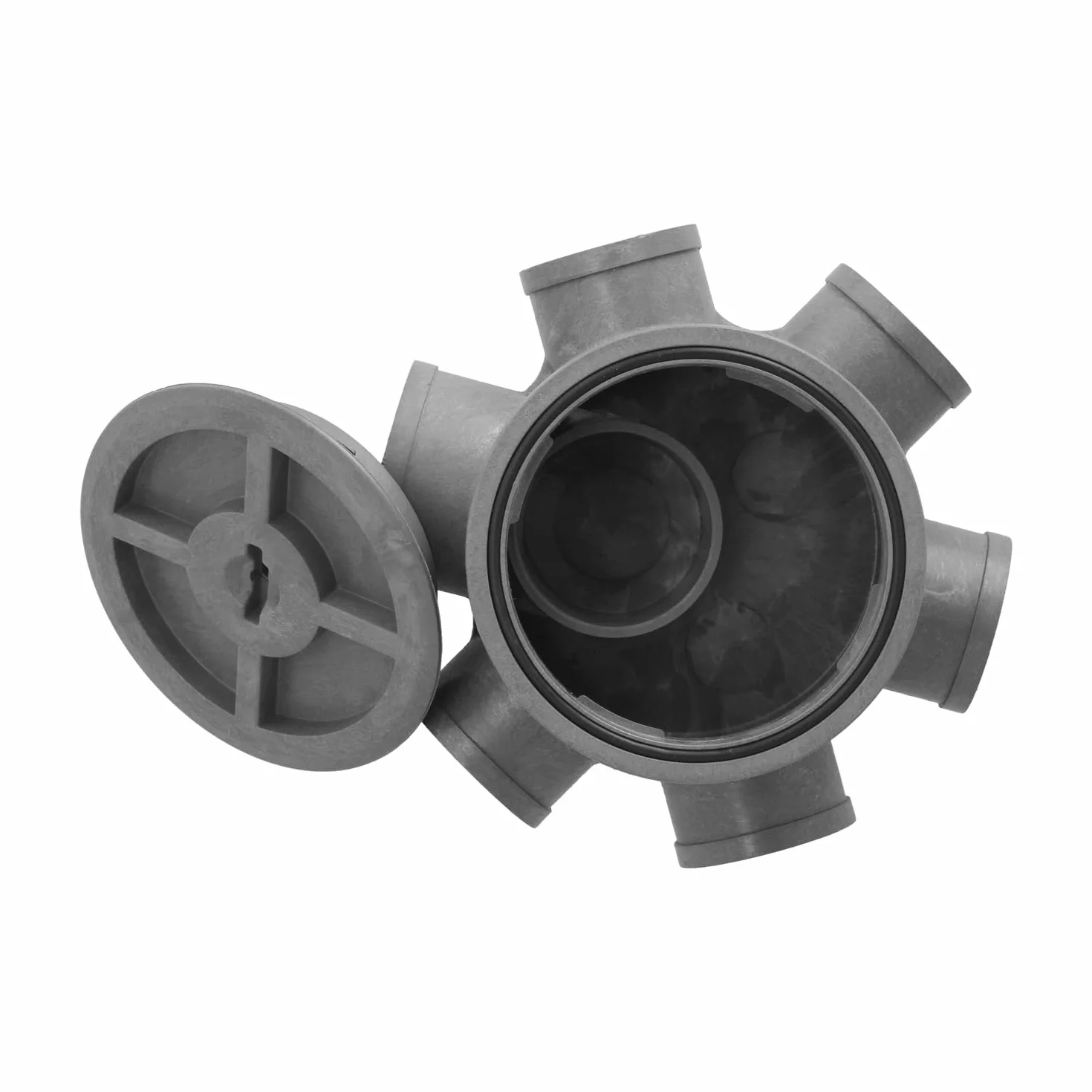 Flacone Sifonico PVC Tubi Ø 110 mm Uscite Ø 50 40 mm Altezza 90 mm