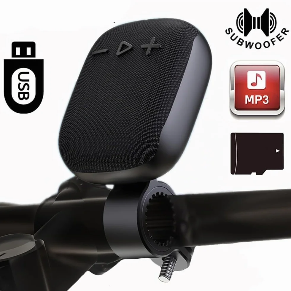 Altoparlante per bicicletta senza fili Bluetooth - Subwoofer per manubrio della bicicletta - nero - facile da installare e utilizzare