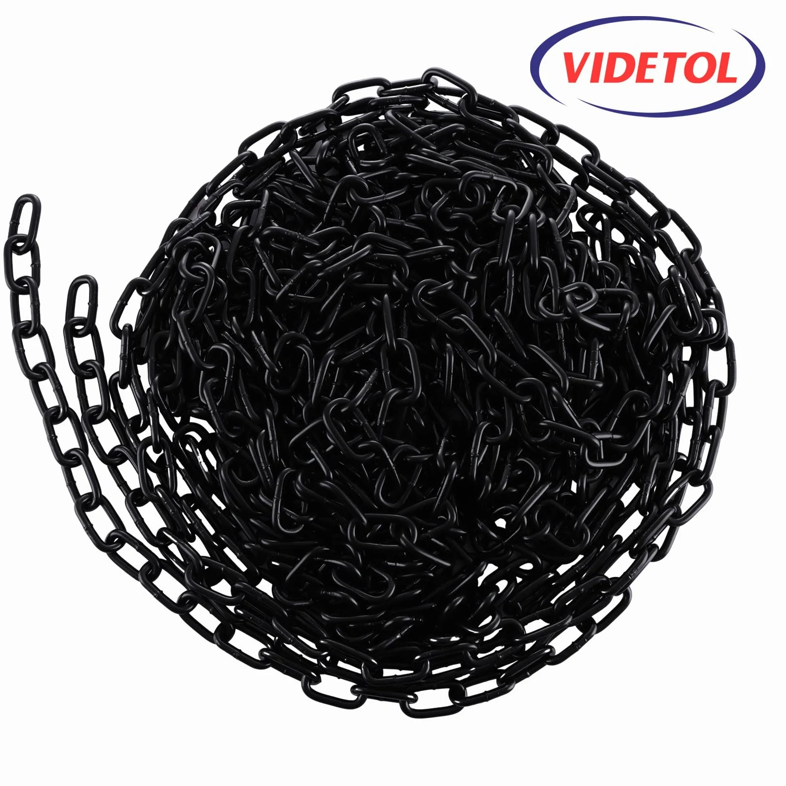 Catena in acciaio inox 304, lunghezza 15 m, maglie resistenti da 5 mm, in acciaio zincato nero saldato, per cancelli di recinzione, porte del garage, catene a battente e serratura di sicurezza