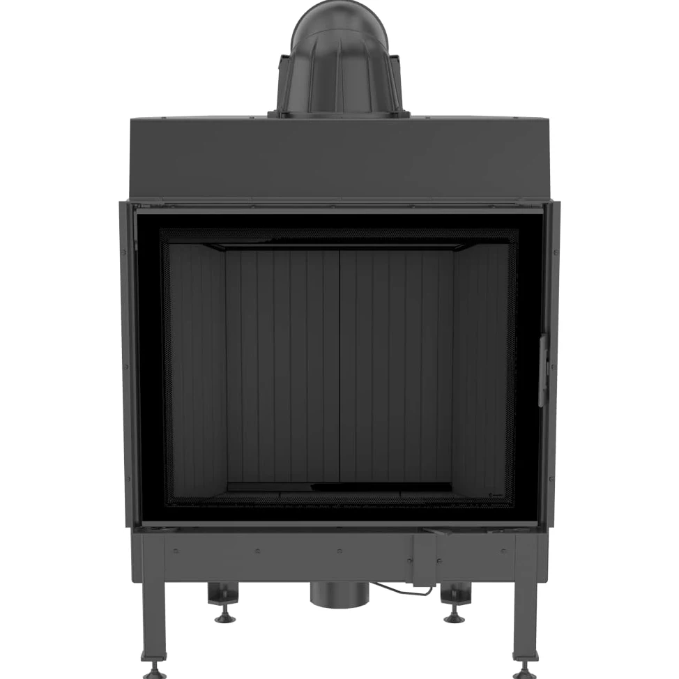 KRATKI Inserto per camino in acciaio a legna NADIA 13 kW Ø200 frontale A+ | Acciaio nero, efficienza 81%, classe A+. Ecodesign, BImSchV 2, Kratki PRO; per recupero calore.; combustione efficiente