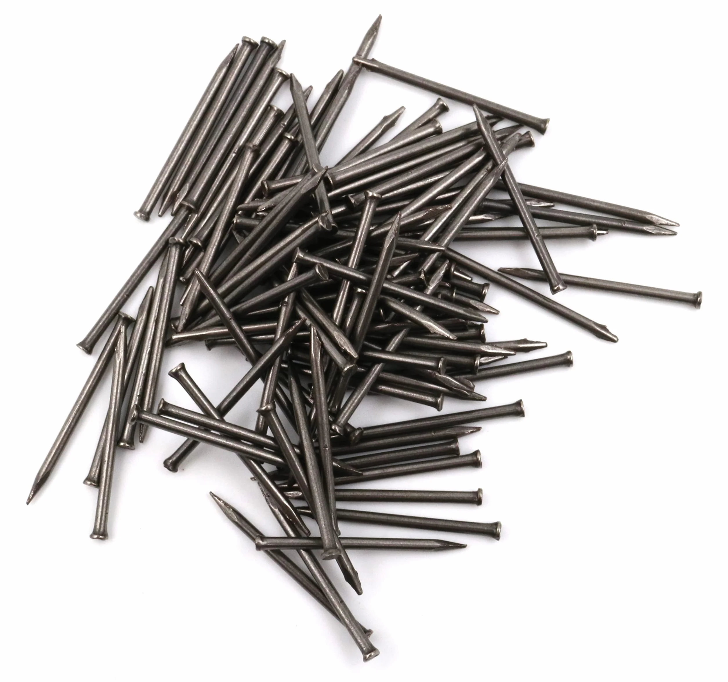 100 x perni in acciaio per battiscopa 1,5 x 30 mm testa piatta