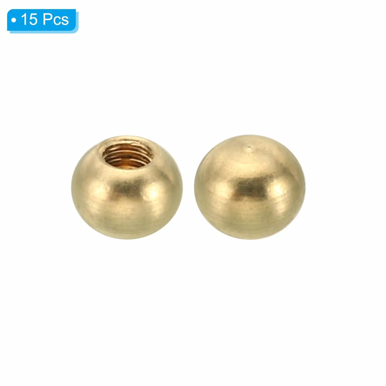 PATIKIL M3x0.5 Filettatura Tappo Dadi Manopola 15 Pacco Ottone Sfera Lampada Decorazione Vite 6mm