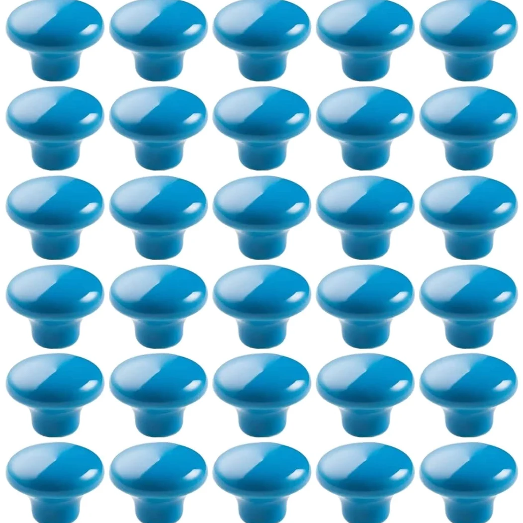 30 confezioni di maniglie per porte di credenze in ceramica, rotonde, per mobili e cassetti, maniglie con viti, maniglie colorate per bambini, per mobili e cassetti