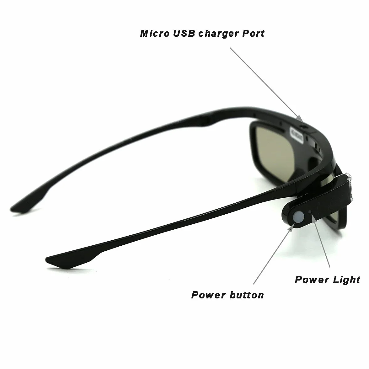 3D Occhiali, Cocar Otturatore Attivi Ricaricabile 3D Occhiali per Proiettori 3D DLP-Link Acer BenQ Optoma Viewsonic Philips LG Infocus NEC Jmgo Vivitek Cocar Toumei - 1 Pezzi