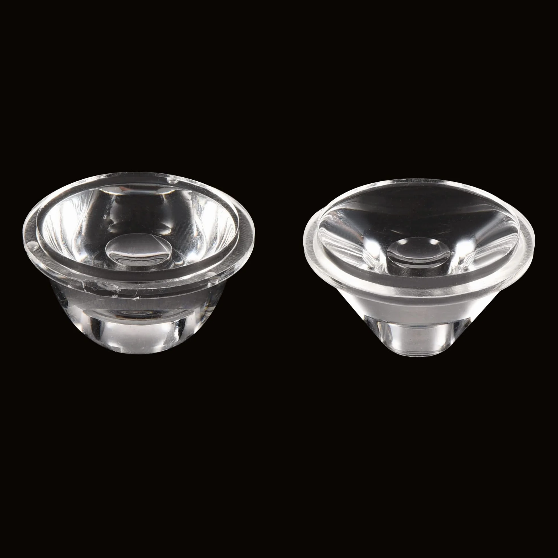 QUARKZMAN LED Obiettivo Ottico Vetro 25 Grado 5 Grado con Supporto per 1W 3W Alta Potenza LED Luce, Nero Bianco 20pz