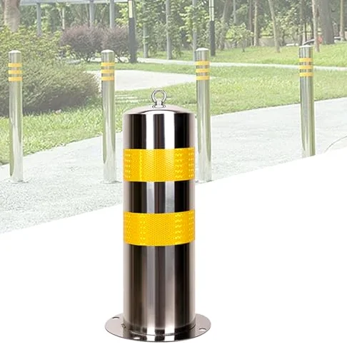 Generico Palo dissuasore di parcheggio per impieghi gravosi - Barriera Tubolare Resistente per la Protezione di Garage, parcheggi e fermate dell'autobus - Include Accessori di Montaggio (500x240 mm)